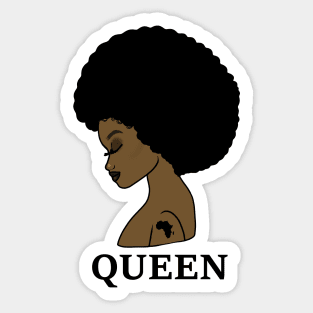 Afro Melanin Queen Black African History Sticker